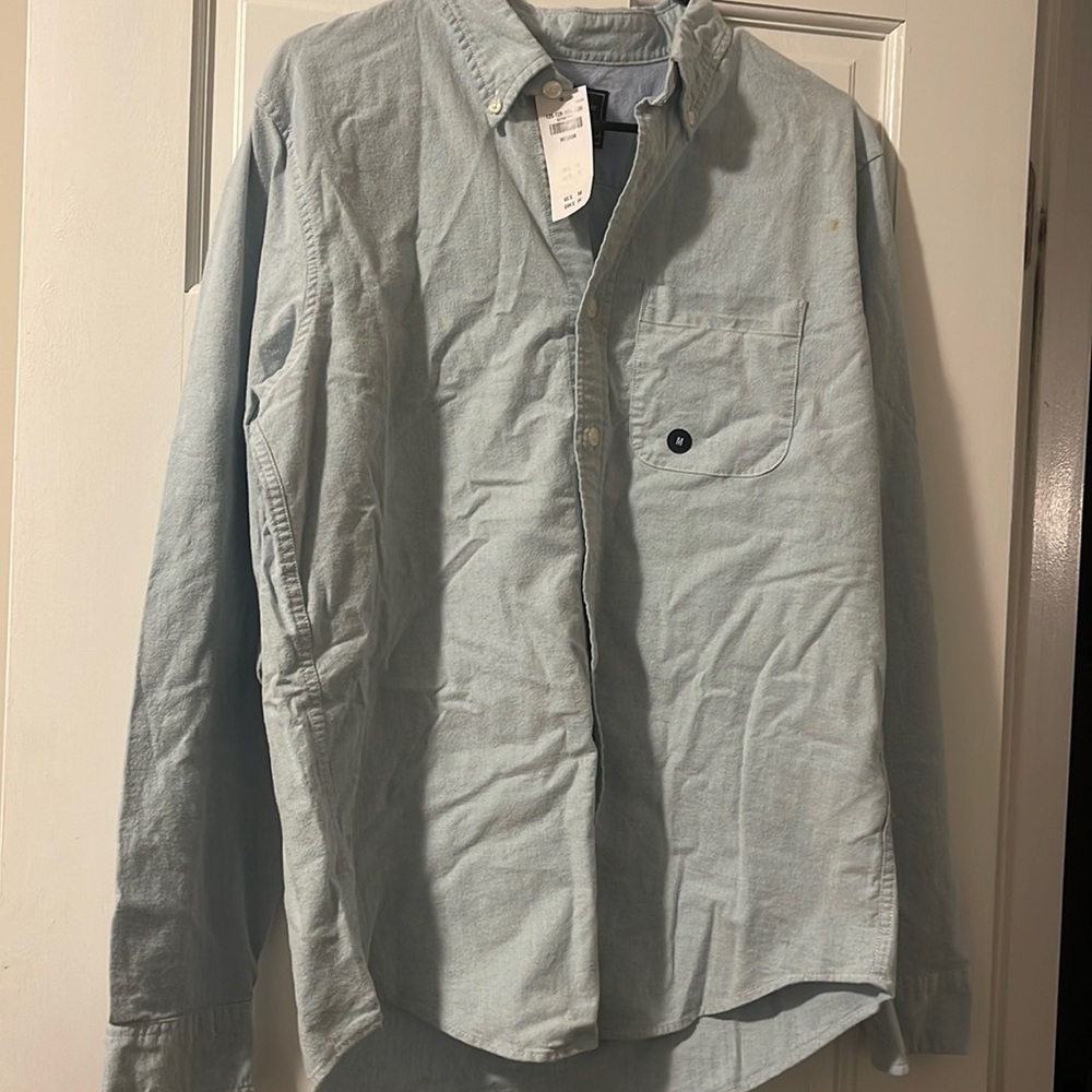 Blue denim style button down